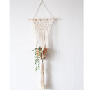 Handmade macrame plant hanger pot holder pot tray/pot hanger pot tray for wall decoration countyard /garden pot tray for plant