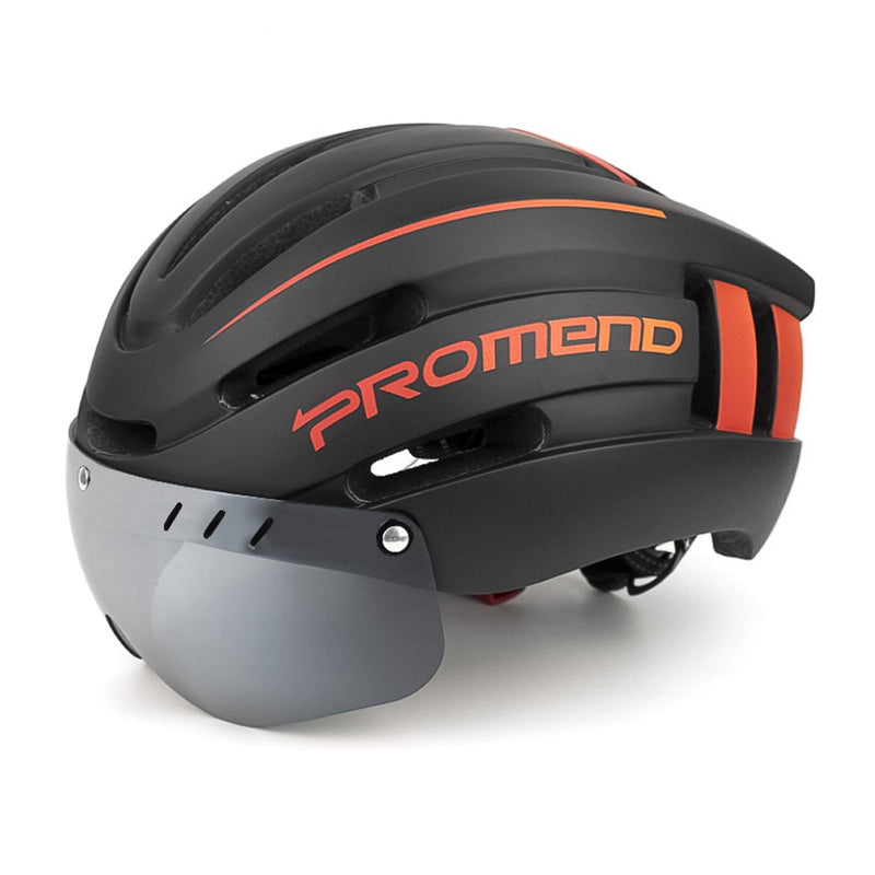 PROMEND Bicycle Helmet LED Light Rechargeable Intergrally-molded Cycling Helmet Mountain Road Bike Helmet Sport Safe Hat For Man