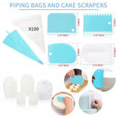Cake Decorating Tools Kit Turntable Pastry Nozzles For Cream Confectionery Bags Icing Piping Nozzles Tips Baking Tools For Cakes