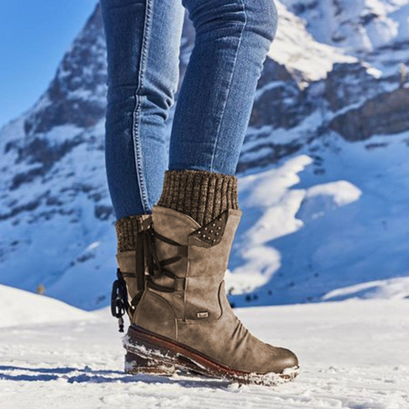 2020 Ladies Warm Shoes Suede Leather Snow Boots Woman Winter Boots 2019 Winter Women&