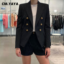 CM.YAYA Damen Blazer Solide Volle Ärmel Zweireihig Schlank Lässige Blazer Weibliche Mode High Streetwear Sommer 2021