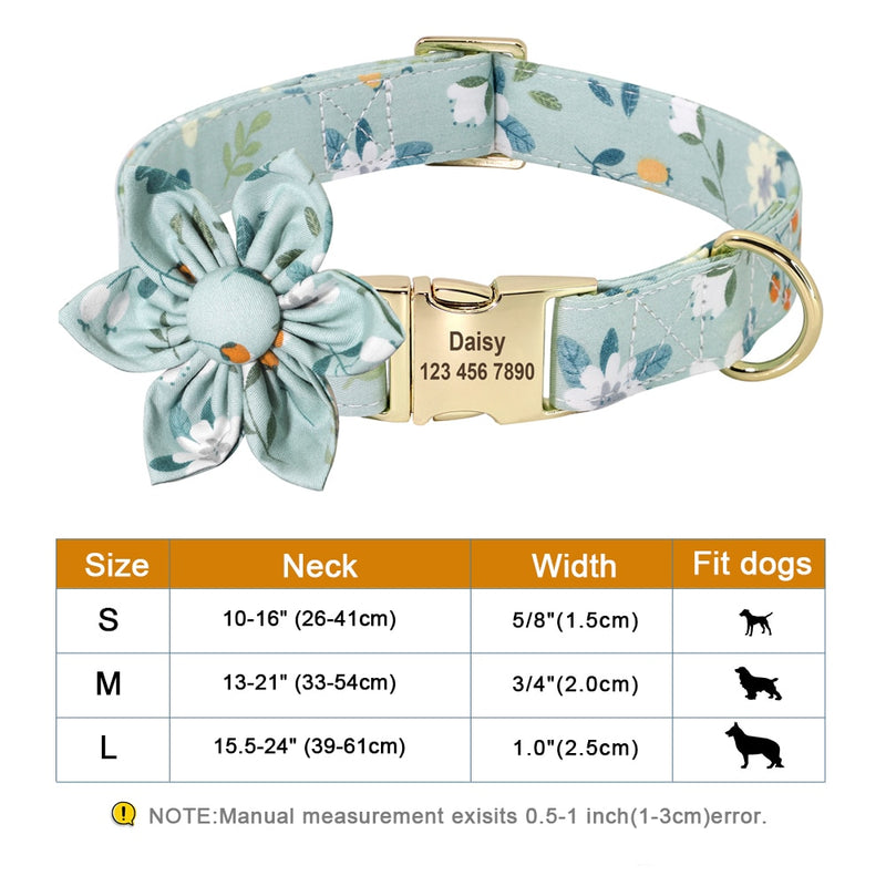 Mode bedrucktes Hundehalsband Personalisiertes Nylon-Hundehalsband Benutzerdefinierte Haustier-Welpen-Katzenhalsbänder Gravierte ID-Tag-Halsbänder Hundezubehör