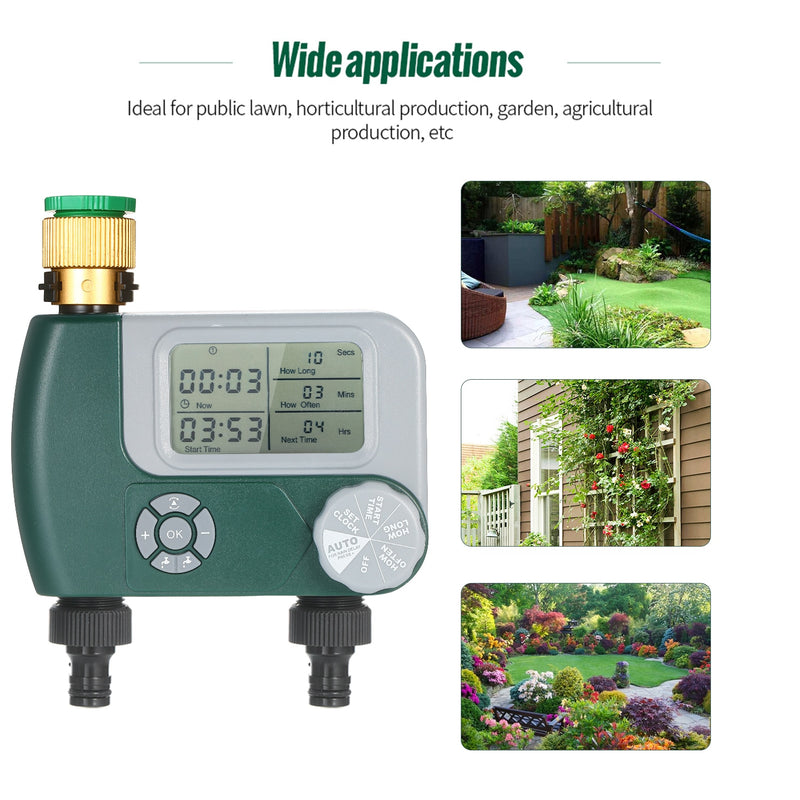 Programmierbarer digitaler Schlauchhahn-Timer, batteriebetrieben, automatische Bewässerungssprinkleranlage, Bewässerungssteuerung mit 1/2-Ausgang