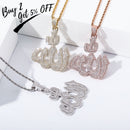 TOPGRILLZ New Allāh Pendant Necklace With 4mm Tennis Chain High Quality Iced Micro Pave Cubic Zirconia HipHop Fashion For Gift
