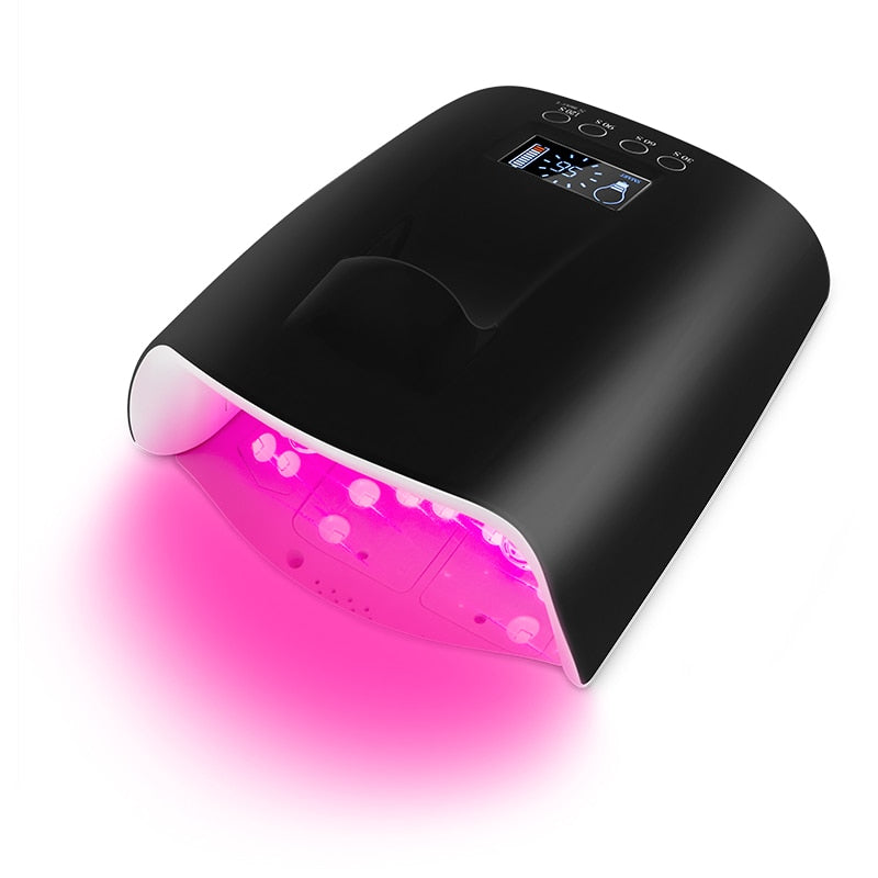 Cordless UV LED Nail Lamp Rechargeable Nail Dryer For All Gels Polish Sun Light Infrared Sensing LCD Timer Smart Manicure