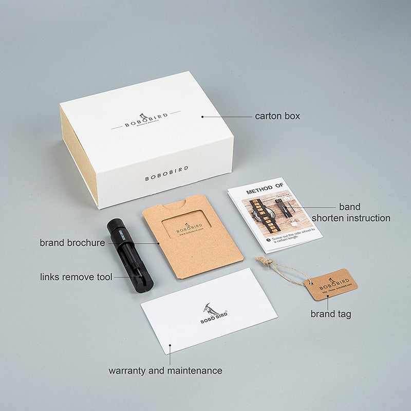 BOBO BIRD Wooden Watch Men Wristwatches Date Show Luminous Hand Chronograph Timepiece relogio masculino with Gift Box