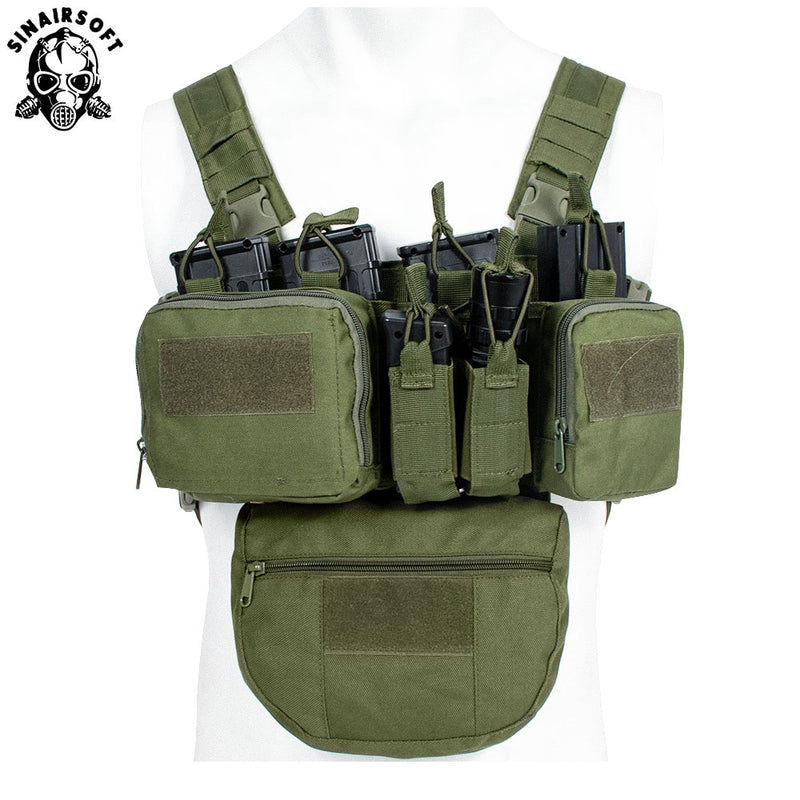 CS Match Wargame TCM Chest Rig Airsoft Tactical Vest Military Gear Pack Magazine Pouch Holster Molle System Waist Men Nylon Swat