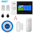 PGST Wireless Home WIFI GSM Sicherheitsalarmsystem Einbrecher Home Security mit PIR-Bewegungsmelder Detektor Einbruchmeldeanlage