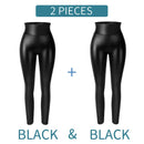 High Waist Faux Leather Leggings Women Non See-through Thick PU Leggings Hip Push Up Slim Pants Fitness Panties Butt Lifter