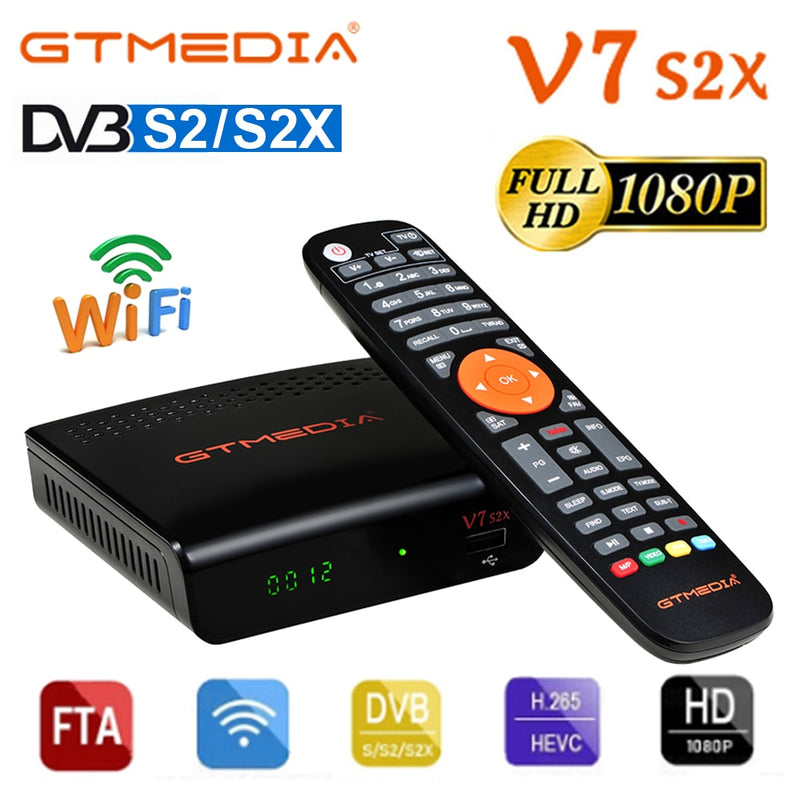 DVB-S2-Satellitenempfänger GTMEDIA V8X H.265 DVB S2 S2X Integrierte WLAN-Unterstützung TNTsat Smart GT MEDIA V7S 2X Unterstützt USB-WLAN H.264