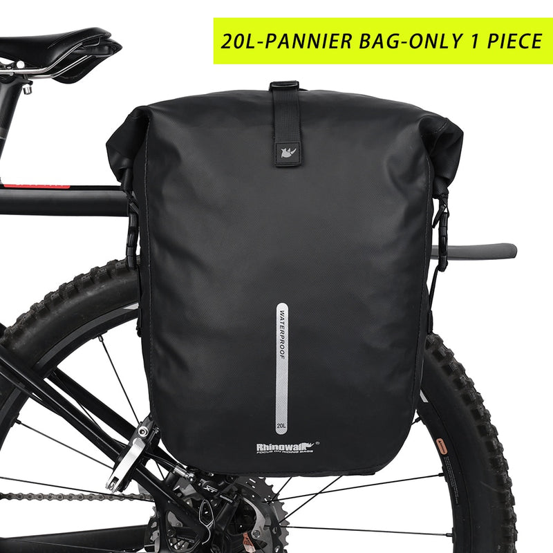 Rhinowalk Bicycle bag&amp;Pannier 100% Fully Waterproof 27L Big Bike Bag capacity Multifunctional Rear Rack Pannier Bag Cycling Bags