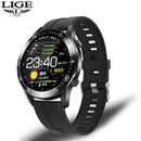 LIGE 2020 New Luxury brand mens watches Steel band Fitness watch Heart rate blood pressure Activity tracker Smart Watch For Men