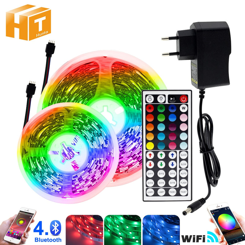 RGB LED Strip Light 5m 10m 20m 5050 RGB Changeable DC12V Flexible LED Tape WiFi / Bluetooth / Music Control LED Strip RGB.