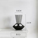 Nordic creative black and white ceramic vase abstract style flower arrangement flower retro classic home craft ornament