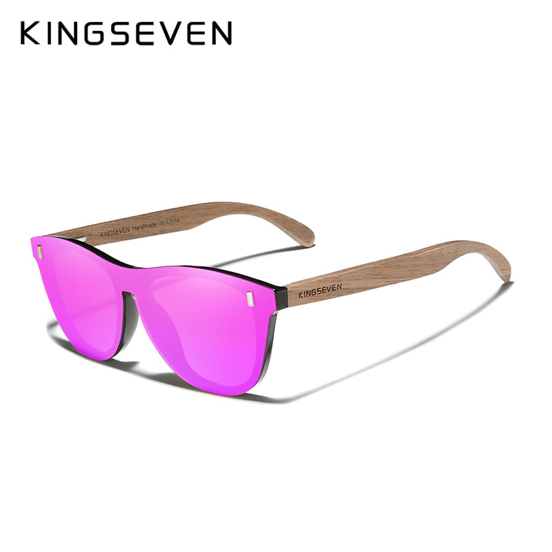 KINGSEVEN Handmade Black Walnut Sunglasses Wood Polarized Sunglasses Men Women UV400 Protection Original Wood Accessories