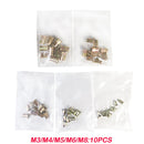 ALLSOME BT-606 RIVET NUT TOOL Hand Blind Riveter Hand Riveter Rivet Gun with 5 Metric Mandrels 50pcs Rivnuts