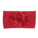 Nishine suave estiramiento satén Rosa flor bebé diadema nudo recién nacido ancho Nylon diademas turbante niñas sombreros niños foto Props