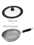 28-30-32cm Frying Pan with Lid Multifunctional Glass Lid Wok Pan Lids Covers Glass Round Pan Lid Silicone Glass Pan Covers
