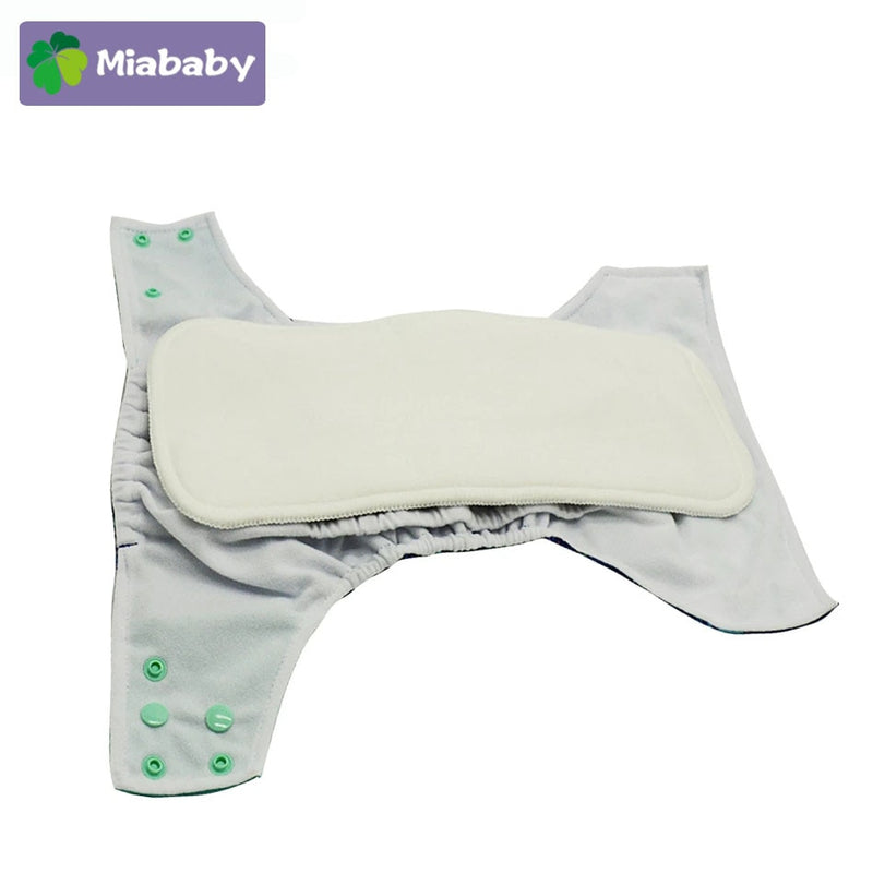 Miababy 5/10 pcs 4 layers Bamboo Cotton Cloth Diaper Insert Washable Cloth Nappy for Baby Diapers 35*13.5cm Baby diaper