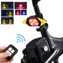 Luz de bicicleta inteligente, Control remoto inalámbrico, señal de giro para ciclismo, luz trasera, luz trasera recargable USB para bicicleta, lámpara de advertencia LED