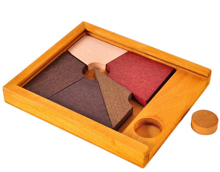 2020 New IQ Wooden Tangram Puzzle Mind Brain Teaser Educational Puzzles Game for Children Adults