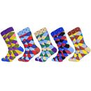 Hot Sale Men Socks 2020 New Colorful Gifts for Men Cotton Mens Socks Geometric Lattice Classic Happy Business Casual  Socks Men