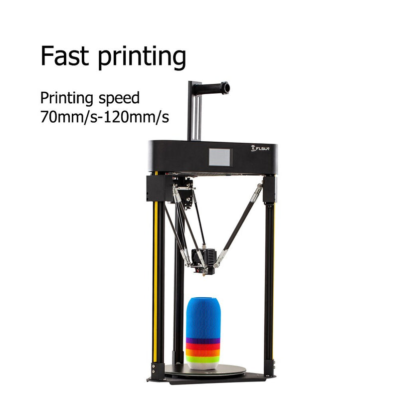 Impresora 3D Flsun Q5 Delta Kossel pantalla táctil DIYmodel TMC2208 controlador silencioso nivelación automática reanudar impresión EasyAssembly 32Bit Board