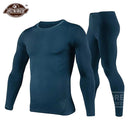 Herobiker Winter Men Fleece Lined Thermal Underwear Set Motorcycle Skiing Base Layer Warm Shirts &amp; Tops Bottom Suit 3 Colour