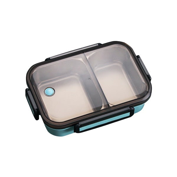 Eco friendly Leakproof Bento Lunch Box Removable Stainless Steel Bento Lunch Box 2-Compartment Portion Control Food Container