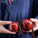 Memorial Container Pet Ashes Urn Handpainted Ceramics Urn Cremation Pet Bird Ash Holder Burial At Home