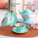 Pastoral Bone China Tea Set Porcelain Scented Tea Cup Ceramic Pot Floral Teapot Set Cafe Mug Coffee Cup Teacup Teaset Teaware