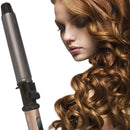USHOW Professional Rotating Curling Iron Nano Titanium Black + Gold Hair Curler with LED Digital Temperature Display