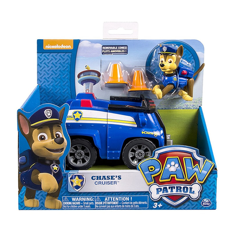 Genuine Paw Patrol Rescue Dog Puppy Set Toy Car Patrulla Canina Toys Action Figure Model Chase Skye Rubble Car For Children Gift