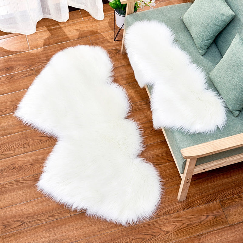 Winter Carpets For Living Room Double Love Heart Shaggy Area Rugs Valentine&