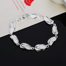 Hot sale silver color bracelet beautiful flowers for women classic high quality fashion jewelry wholesale JSH-lh013
