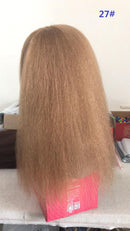 Lydia Afro Kinky Straight U Part Natural Black Color Hair Wig Heat Resistant Synthetic 16-22 Inch Daily Wigs For Women  Ladies