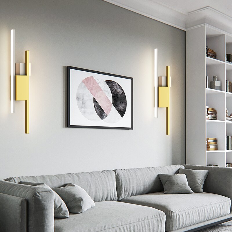 Lámparas de pared Led modernas para cabecera, sala de estar, dormitorio, estudio, nuevas luces interiores, Luminaria, accesorio de iluminación, AC90-260V de fondo