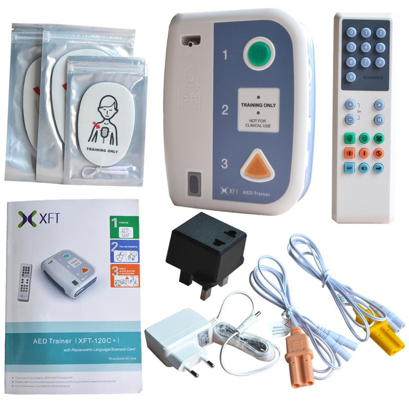 XFT-120C+ First Aid Device AED Trainer Automated External Defibrillator Emergency CPR Training Teaching Several Language Choose