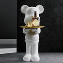 Home Decor Violent Bear Tray Large Ornaments Decoration Of Living Room Figurines For Interior Semi Manual Resin Crafts Sculpture