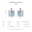 bamoer Ocean Blue Turtles Stud Earrings for Women 925 Sterling Silver Glass and CZ Studs Jewelry Girl Birthday Gifts BSE406
