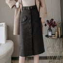 Winter Winter Skirts 2021 Fall Winter Elegant Korean Skirt High Waist Casual Office Ladies Skirt Plus Size Clothes Bottoms