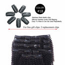 Showcoco Afro Kinky Curly Clip In Hair Extensions Human HairClip 125 8pcs Clip In Real Human Hair Extension 4c Machine-Made Remy