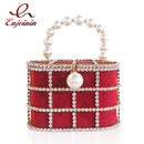 Hochwertige Openwork Basket Design Luxus Party Clutch Diamanten Perlen Damen Handtaschen Abendtasche Mode Geldbörsen Designer Tasche