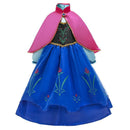 Frozen 2 fantásticos vestidos de princesa Anna, disfraz de Halloween para niñas, vestido largo para niños, vestido de boda de Carnaval, ropa de Cosplay para niños