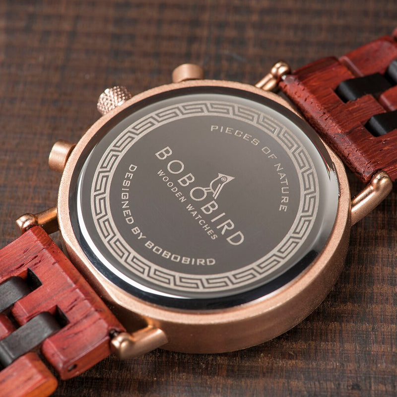 Relogio Masculino BOBO BIRD Holzuhr Herren Top-Marke Luxus Stilvolle Chronograph Militäruhren Tolles Geschenk für Freund OEM