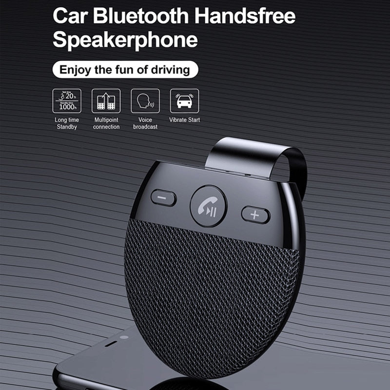 JaJaBor Bluetooth Car Kit Freisprecheinrichtung Bluetooth 5.0 Freisprecheinrichtung Drahtloser MP3-Musikplayer mit Mikrofon Automatisches Einschalten / Verbinden