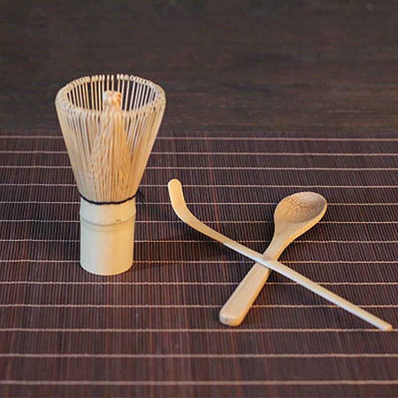 3PCS Japanese Tea Set Includes Matcha Bamboo Whisk Traditional Scoop &amp; Tea Spoon