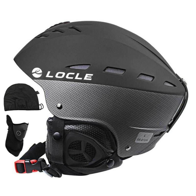 Casco de esquí profesional LOCLE ABS + EPS Certificación CE Casco de esquí Patinaje sobre nieve Snowboard Skateboard Casco Tamaño 55-61cm