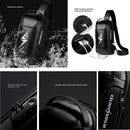 Celinv Koilm Brand Men Bag Woven Leather Sling Chest Crossbody Bag For Man Moto Biker Shoulder Bags Black New Fashion Hot Sale