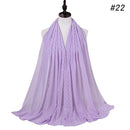 Luxuey Pom Pom Bubble Chiffon Hijab Scarf Women Long Shawl Wrap Muslim Headband Maxi Islamic Sjaal 180*70cm